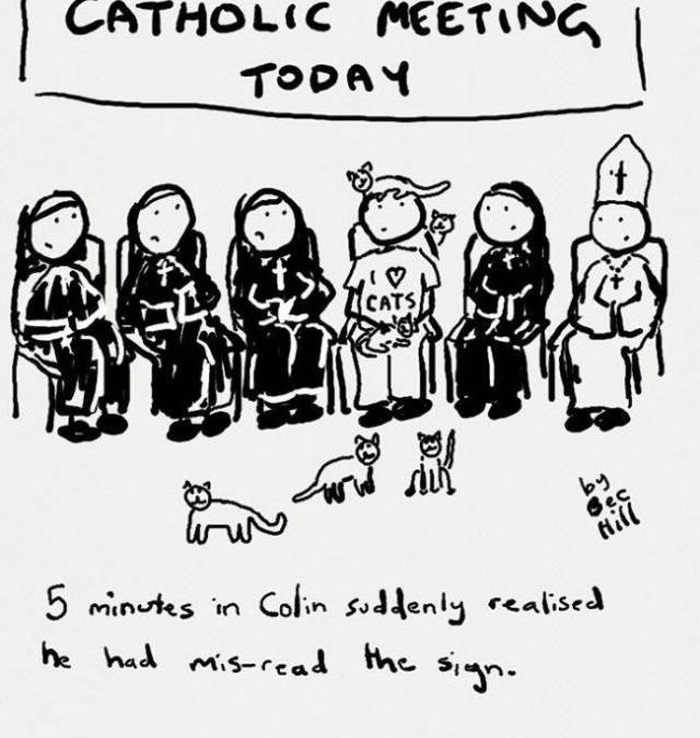 catholic meeting today (BD)